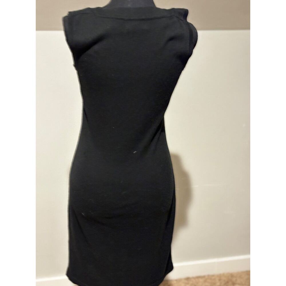 Connected Apparel Knit Honeycomb Sheath Capsule Dress Black Sz M‎ Career Work - Picture 3 of 7